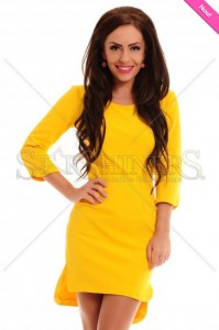 rochie galbena scurta