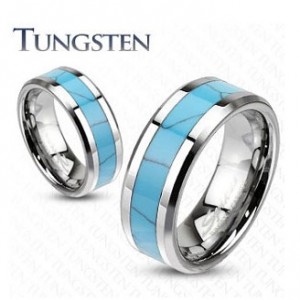 verigheta din tungsten cu insertie turcoaz