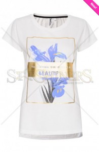 tricou alb din bumbac