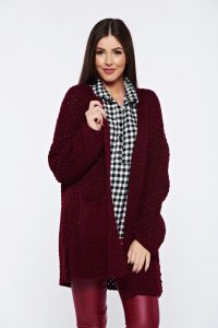 cardigan visiniu tricotat cardigan visiniu tricotat