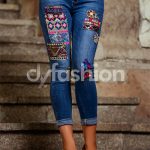 Jeans dama cu aplicatii